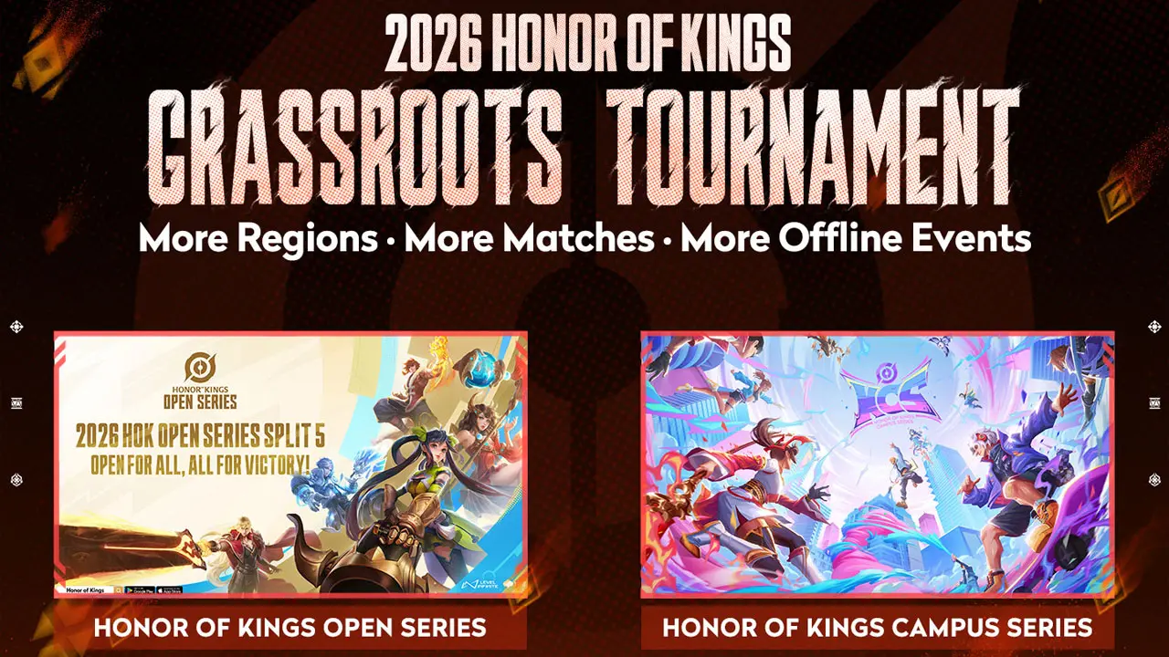 A series of grassroots tournaments rounds up the 2026 Honor of Kings esports roadmap. (Level Infinite)