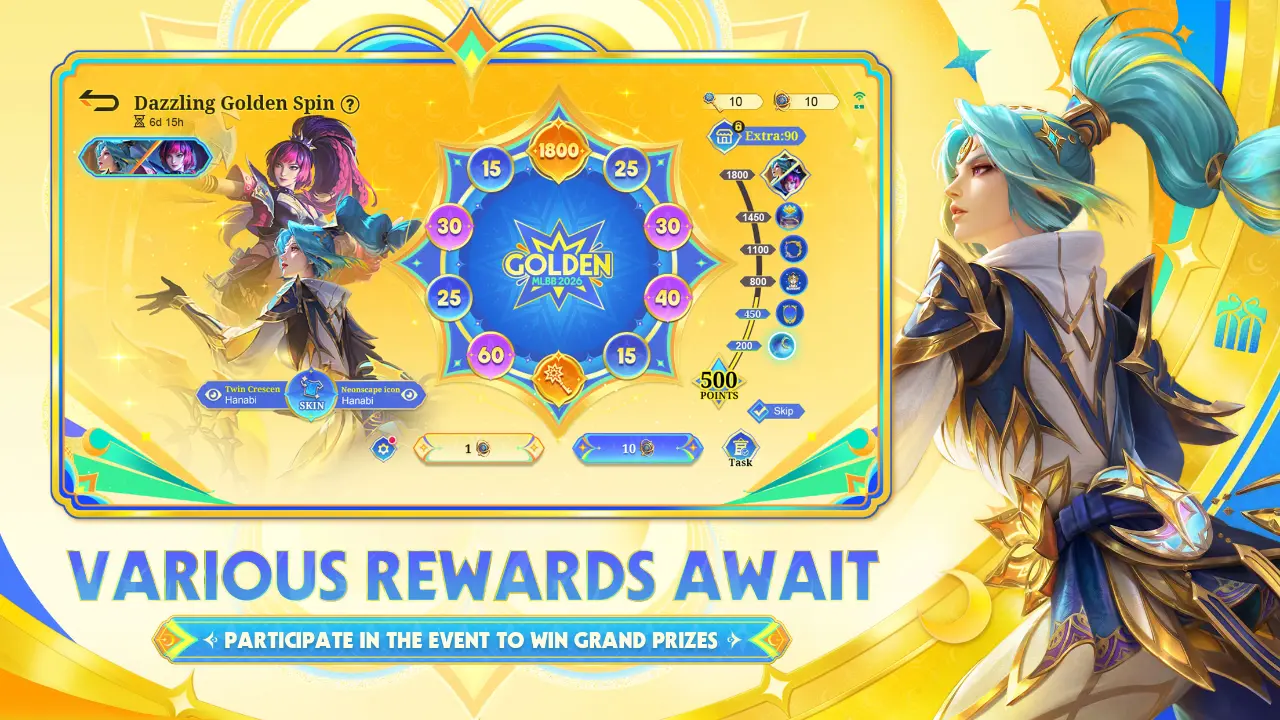 Spin the wheel for a chance to obtain a new OPPO smartphone! (Moonton)