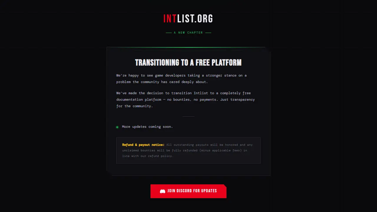 Intlist has now transitioned to a database site. (Intlist.org)