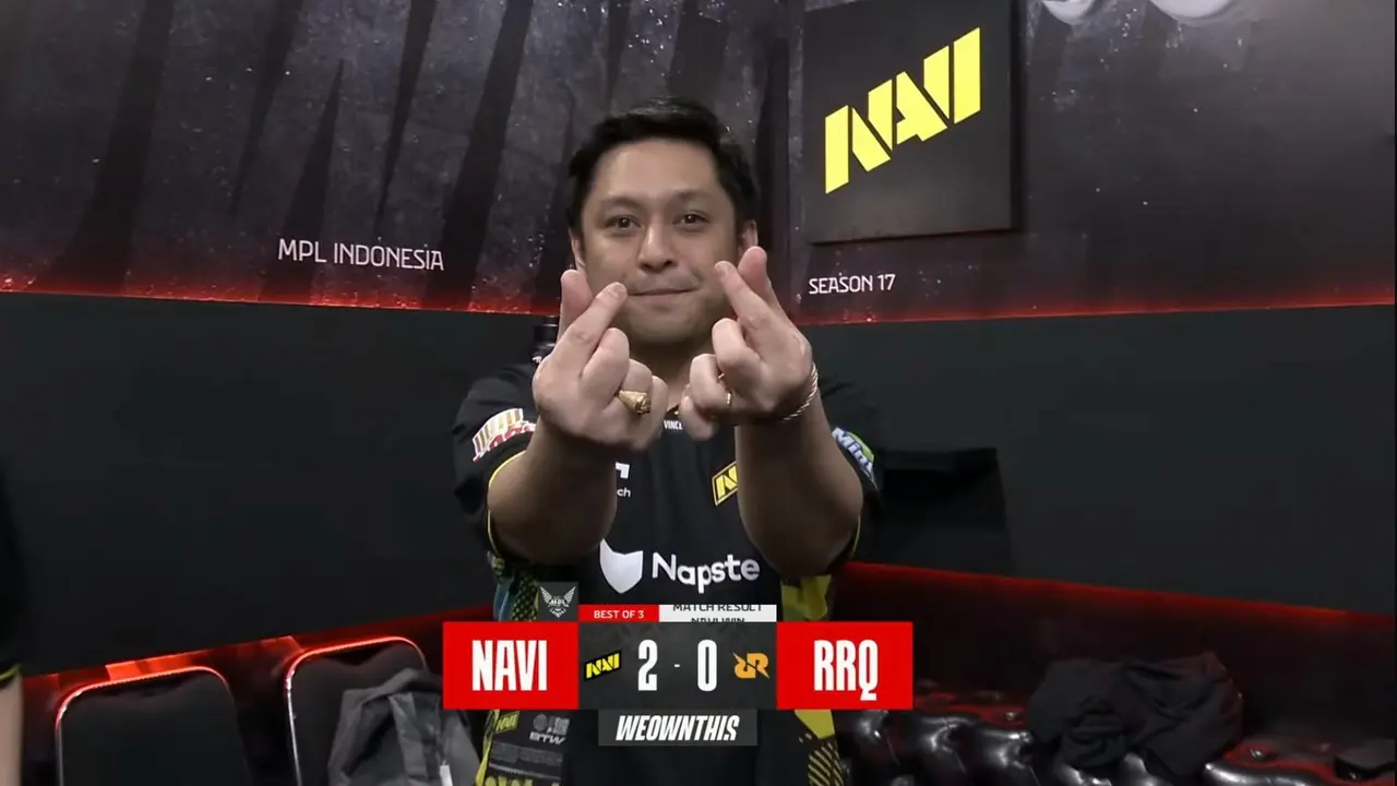 Ynot's debut in MPL Indonesia resulted in NAVI's victory against the big dog RRQ. (Moonton)