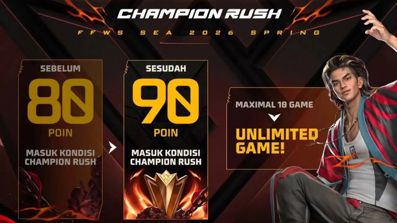 All the important changes for this season's champion rush. (Garena)